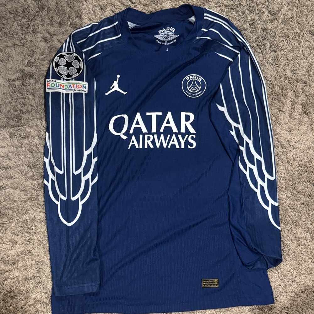 Jordan Kids Navy Blue Long Sleeve Jersey